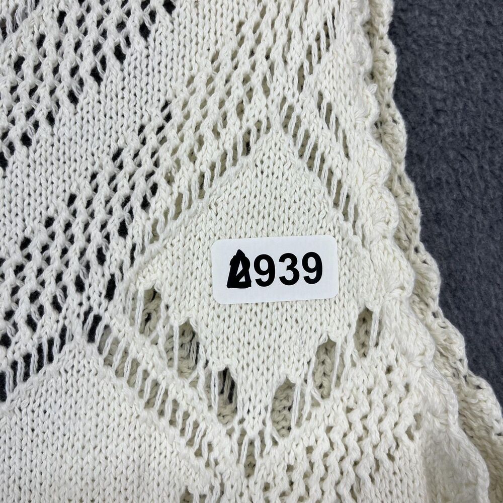 Free People FP Beach Dress Womens Small White Crochet Knit Maxi Boho‎ Sleeveless - Picture 14 of 14